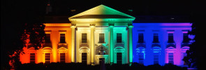 White House - rainbow colors