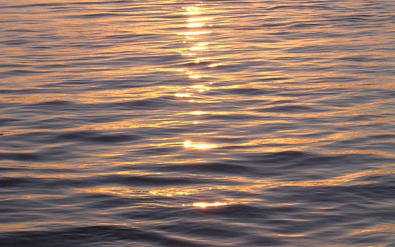 Water at sunset