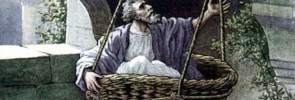 Saul escaping Damascus in a basket