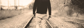 Man on tracks