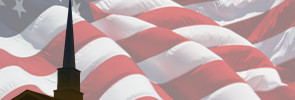 Church and American Flag