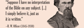 R. W. Officer: No Interpretation