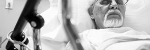 Man in hospital bed