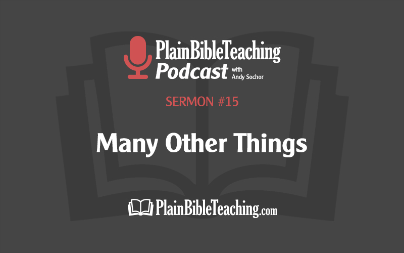 Many Other Things (Sermon #15)