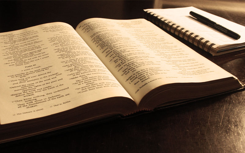 Bible and Notebook