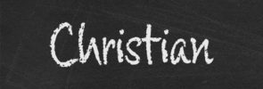 Christian on chalkboard