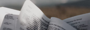 Bible open outdoors