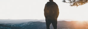 Man standing on mountain