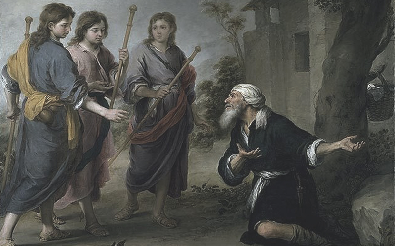 Abraham welcomes the angels