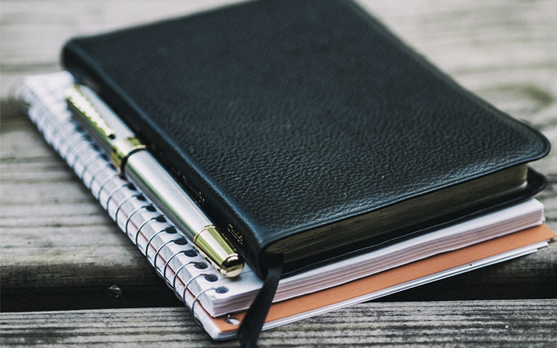 Bible and Notebook