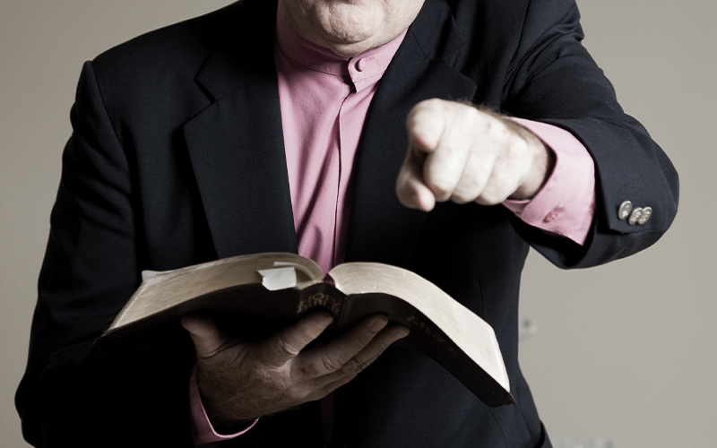Preacher pointing