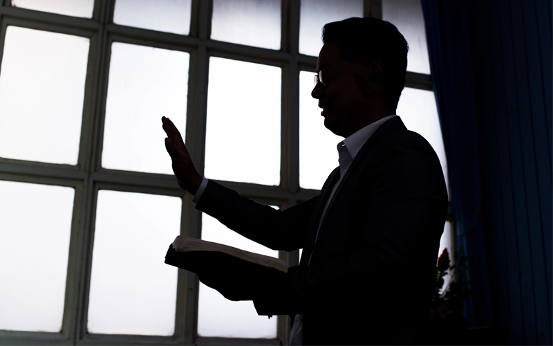 Silhouette of a Preacher